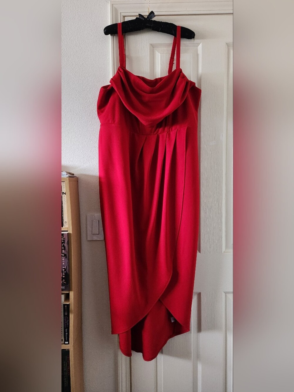 Torrid NWT Jester Red Corset Bustier Tulip Hem Cowl Neck Midi Dress Size 16 - Picture 2 of 12